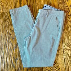 Tommy Hilfiger Blue and White Striped Straight Leg Pants